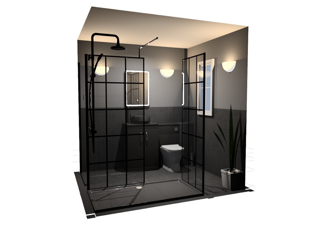 Dark Modern Bathroom